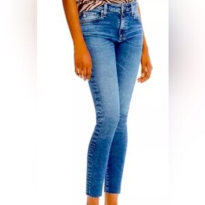 AG The Farrah Skinny Raw Hem Ankle Jean, Size 29R